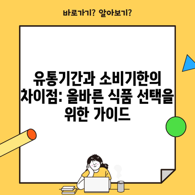 유통기간과 소비기한의 차이점: 올바른 식품 선택을 위한 가이드