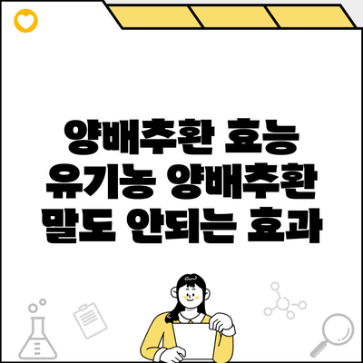 양배추환 효능 유기농 양배추환 말도 안되는 효과