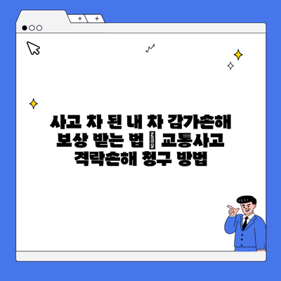 사고 차 된 내 차 감가손해 보상 받는 법 | 교통사고 격락손해 청구 방법