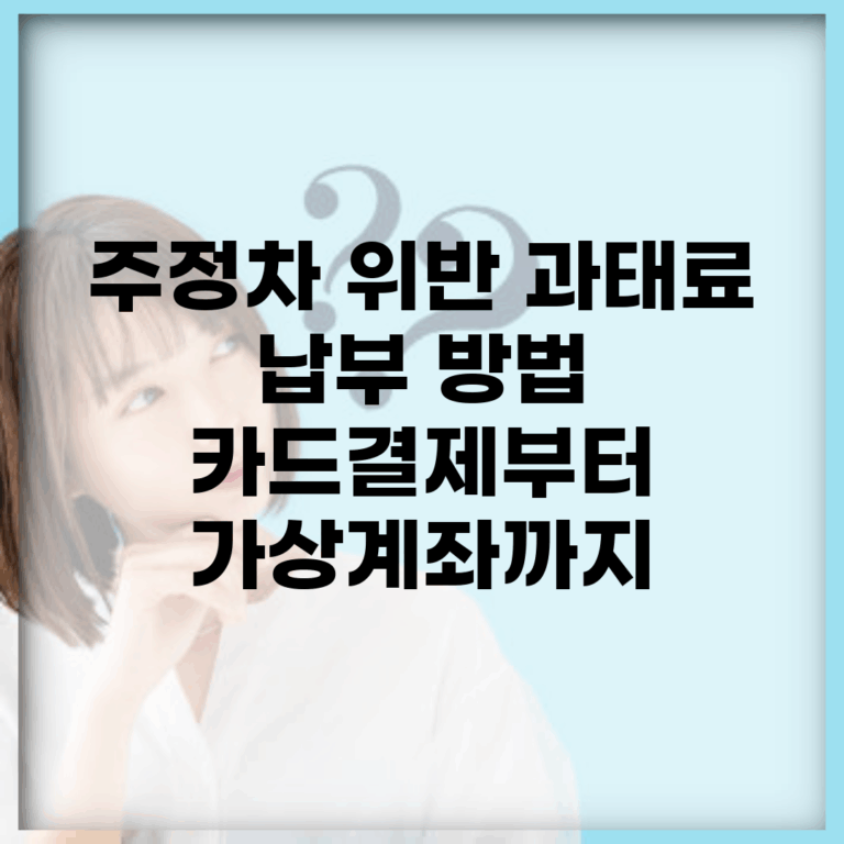 주정차 위반 과태료 납부 방법 | 카드결제부터 가상계좌까지