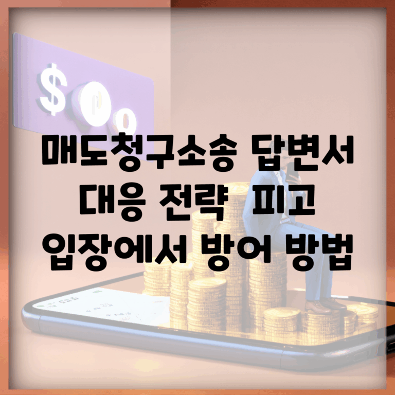 매도청구소송 답변서 대응 전략 | 피고 입장에서 방어 방법