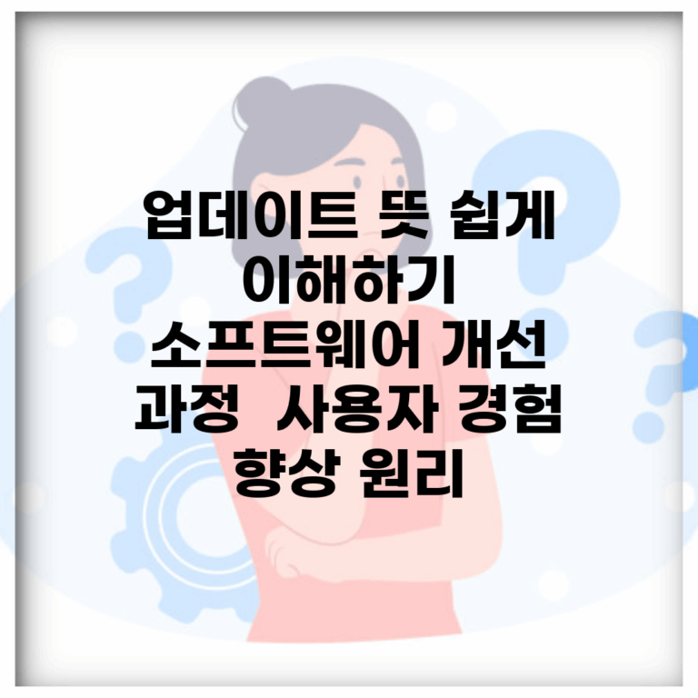 업데이트 뜻 쉽게 이해하기 | 소프트웨어 개선 과정 | 사용자 경험 향상 원리