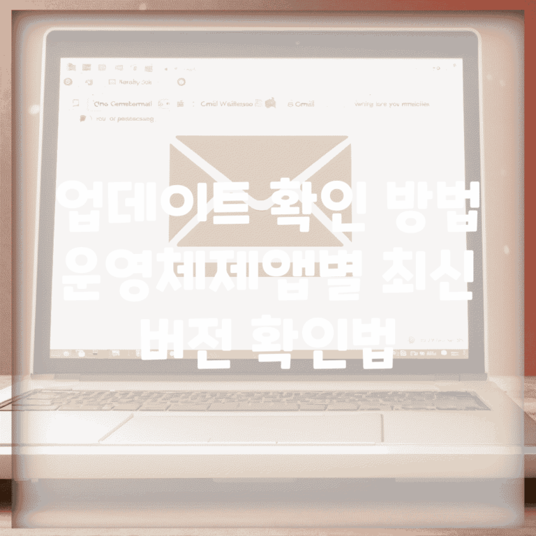 업데이트 확인 방법 | 운영체제/앱별 최신 버전 확인법
