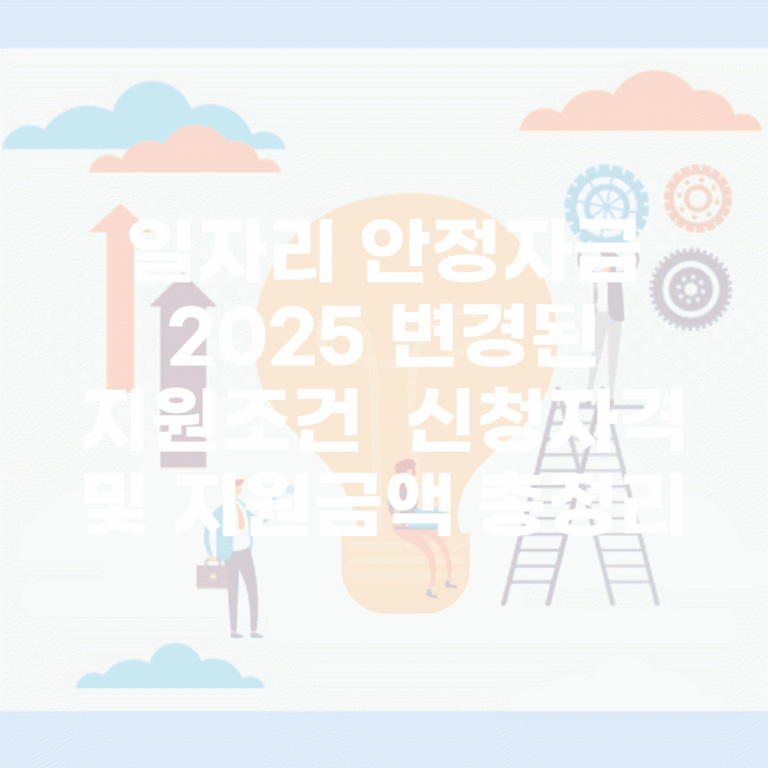 일자리 안정자금 2025 변경된 지원조건 | 신청자격 및 지원금액 총정리