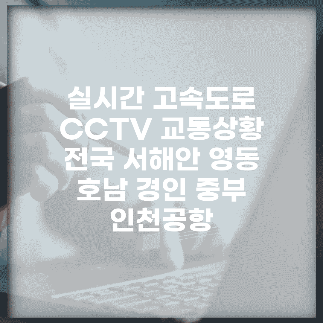 실시간 고속도로 CCTV 교통상황 전국 서해안 영동 호남 경인 중부 인천공항