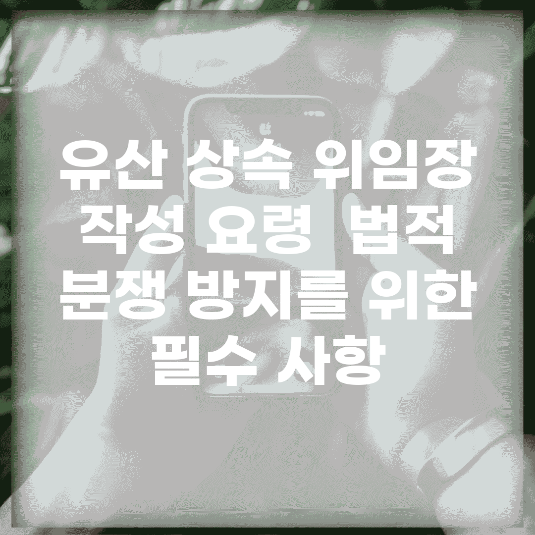유산 상속 위임장 작성 요령 | 법적 분쟁 방지를 위한 필수 사항