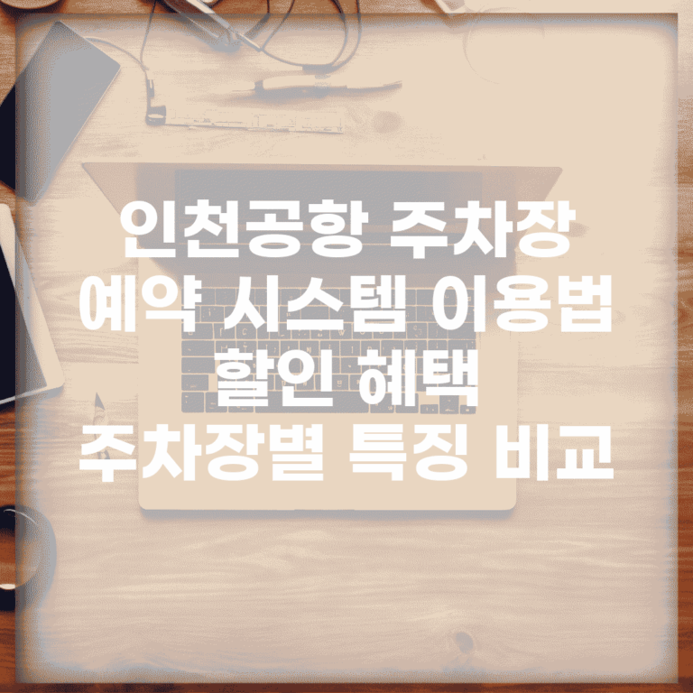 인천공항 주차장 예약 시스템 이용법 | 할인 혜택 | 주차장별 특징 비교