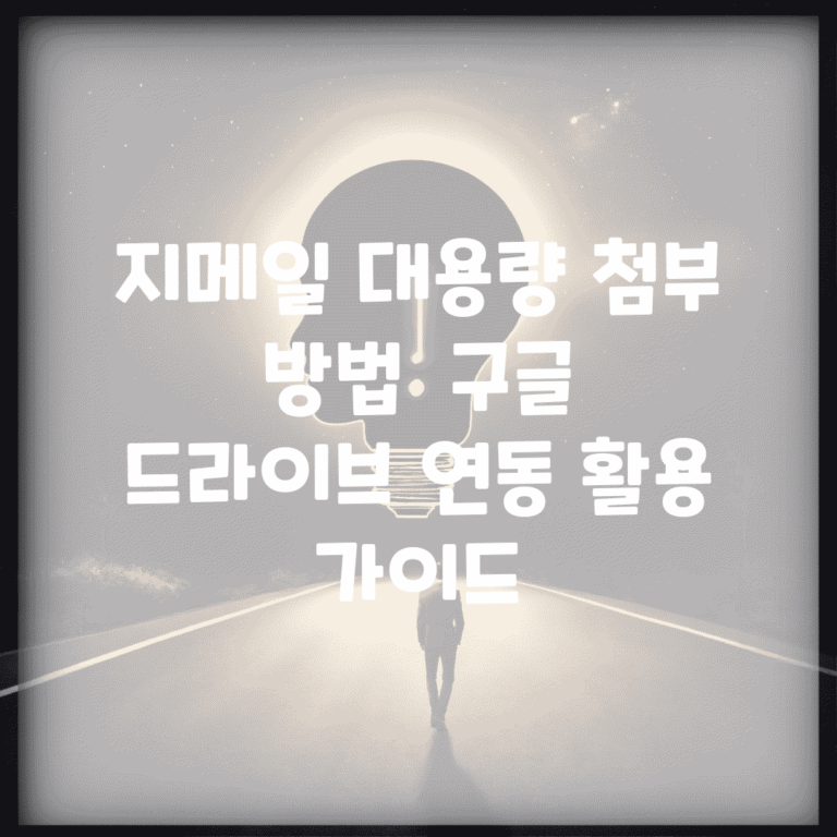 지메일 대용량 첨부 방법 | 구글 드라이브 연동 활용 가이드