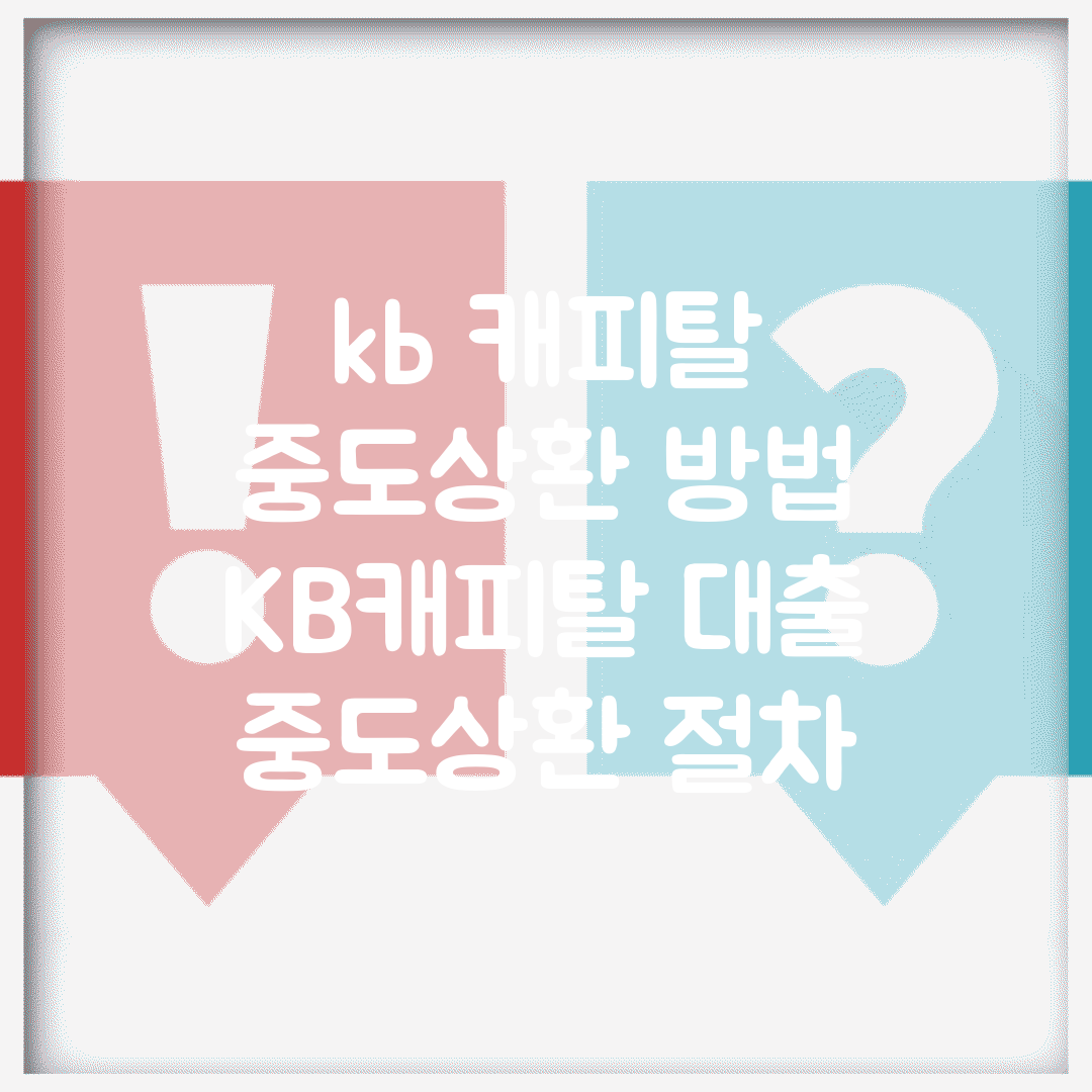 kb 캐피탈 중도상환 방법 | KB캐피탈 대출 중도상환 절차