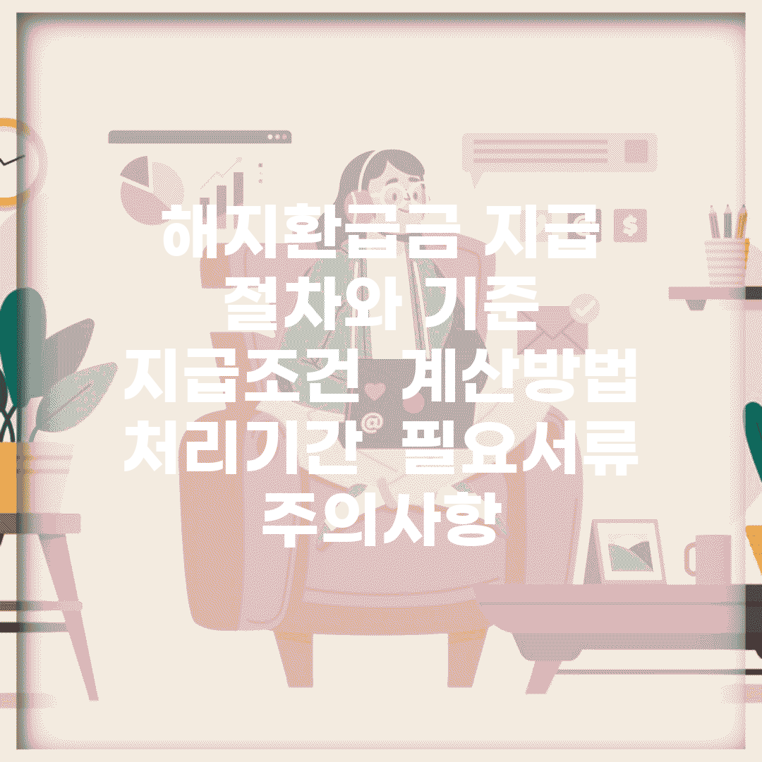 해지환급금 지급 절차와 기준 | 지급조건 | 계산방법 | 처리기간 | 필요서류 | 주의사항