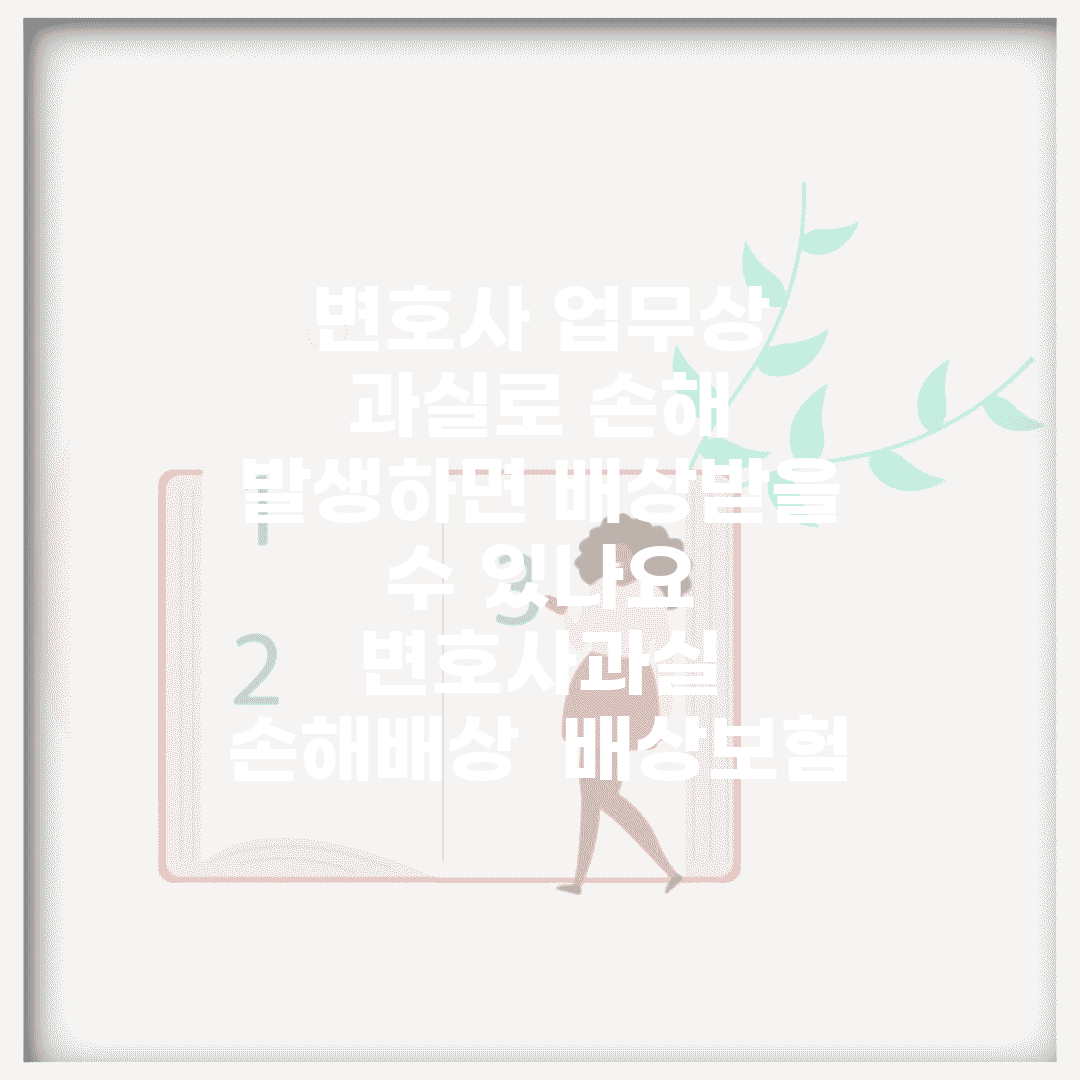 변호사 업무상 과실로 손해 발생하면 배상받을 수 있나요 | 변호사과실 | 손해배상 | 배상보험