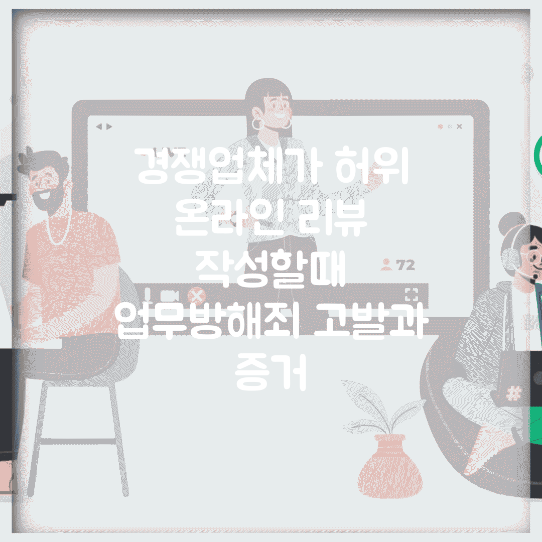 경쟁업체가 허위 온라인 리뷰 작성할때 | 업무방해죄 고발과 증거