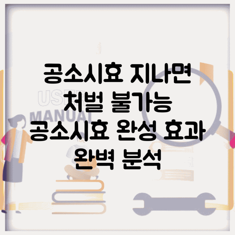 공소시효 지나면 처벌 불가능 | 공소시효 완성 효과 완벽 분석