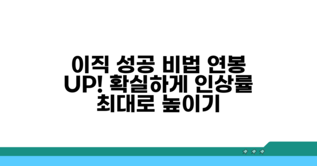이직 성공, 연봉 인상률 제대로 높이기