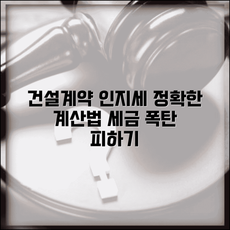 건설공사계약 인지세 | 건설공사 계약서 인지세 부과와 계산