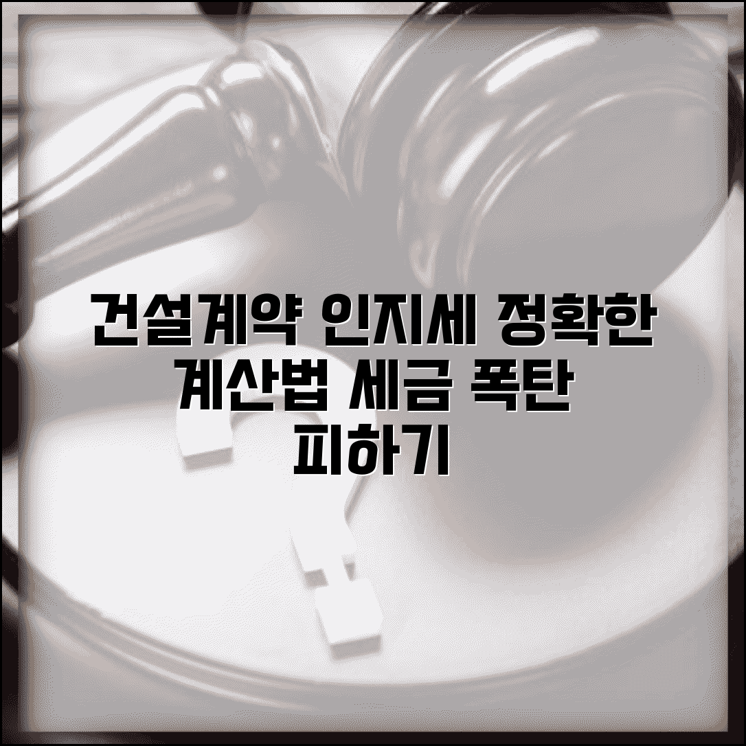 건설공사계약 인지세 | 건설공사 계약서 인지세 부과와 계산