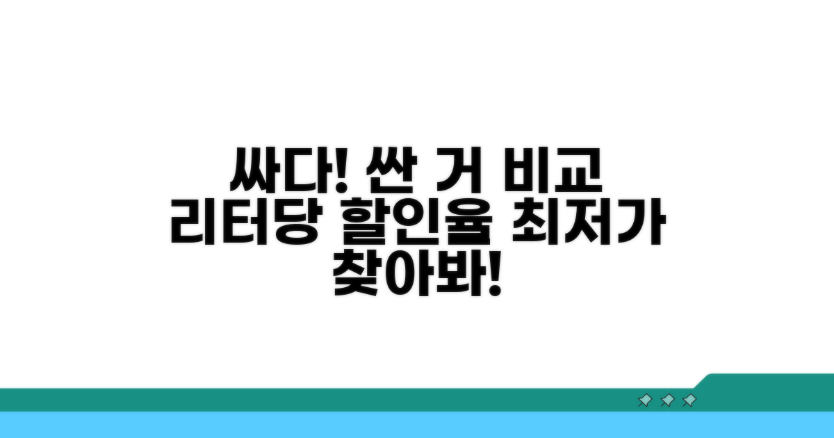 리터당 할인율 비교 분석