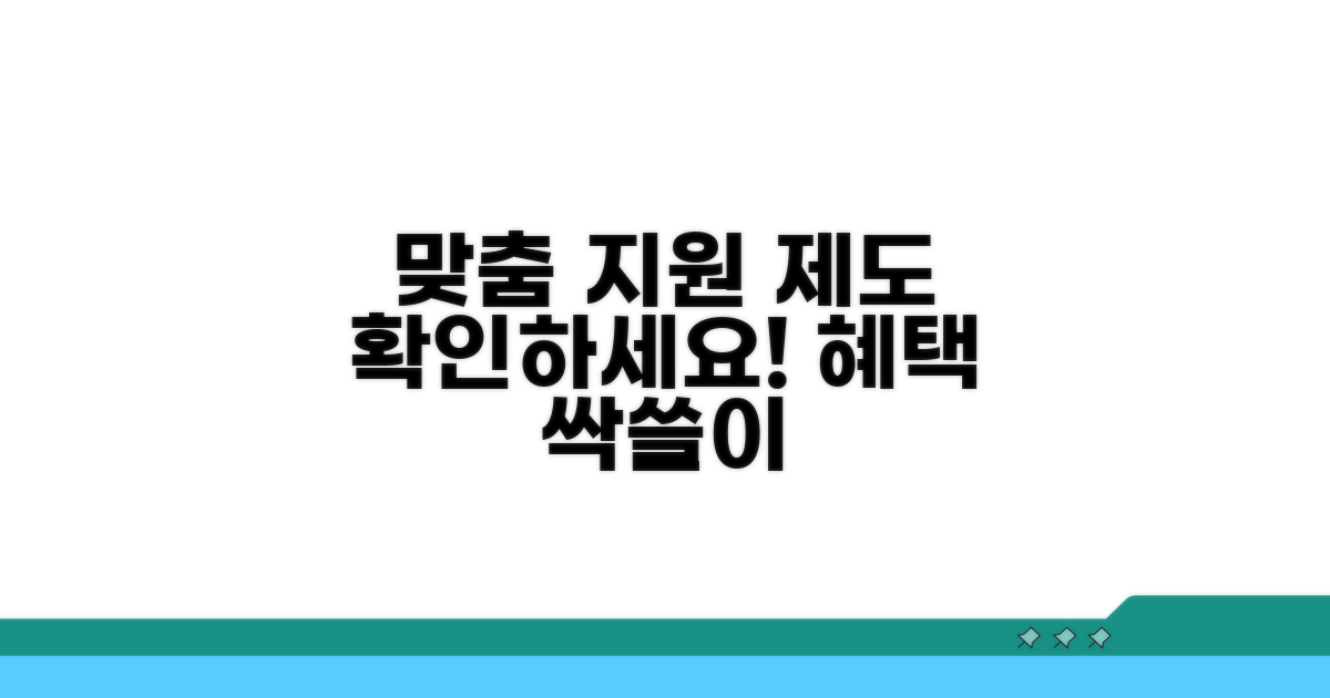 맞춤 지원 제도 알아보기