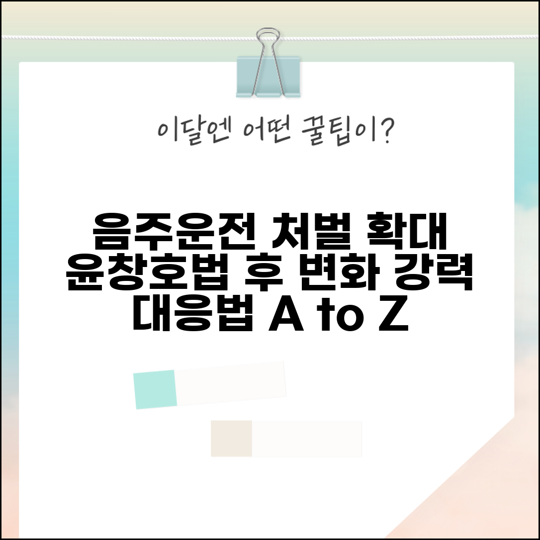 음주운전 처벌 강화된 기준 총정리 | 윤창호법 시행 후 달라진 처벌 수위와 대응 방법