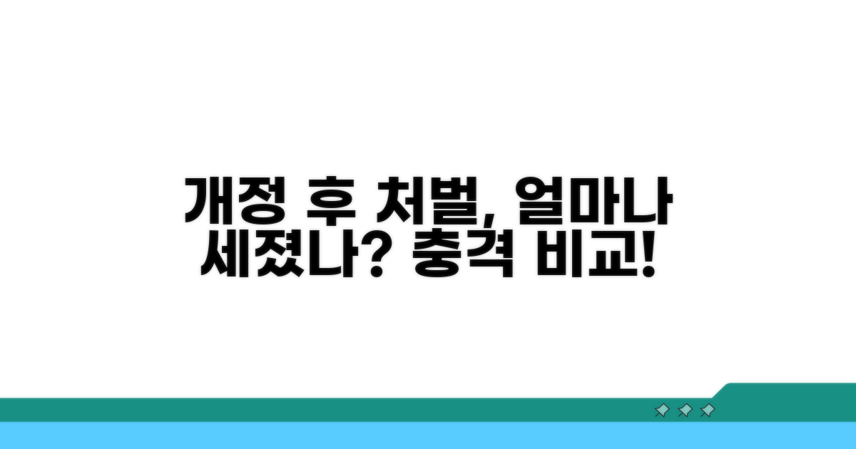 개정 후 달라진 처벌 수위 상세 비교