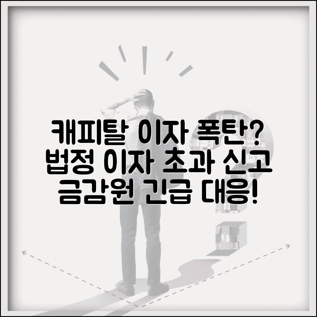 캐피탈 과도 이자 신고 | 캐피탈 대출 법정이자 초과시 금융감독원