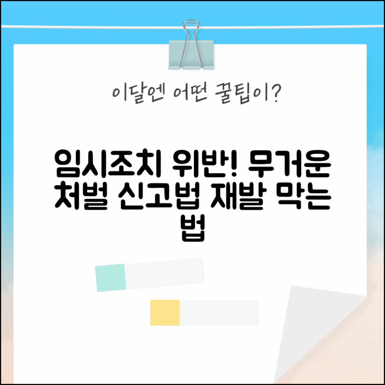 임시조치 위반 처벌 및 대응 | 임시조치 위반시 처벌 | 위반 신고 방법 | 재발 방지 대책