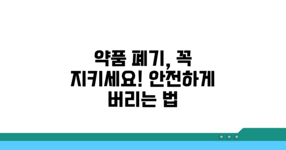 약품 폐기, 꼭 따라야 할 절차