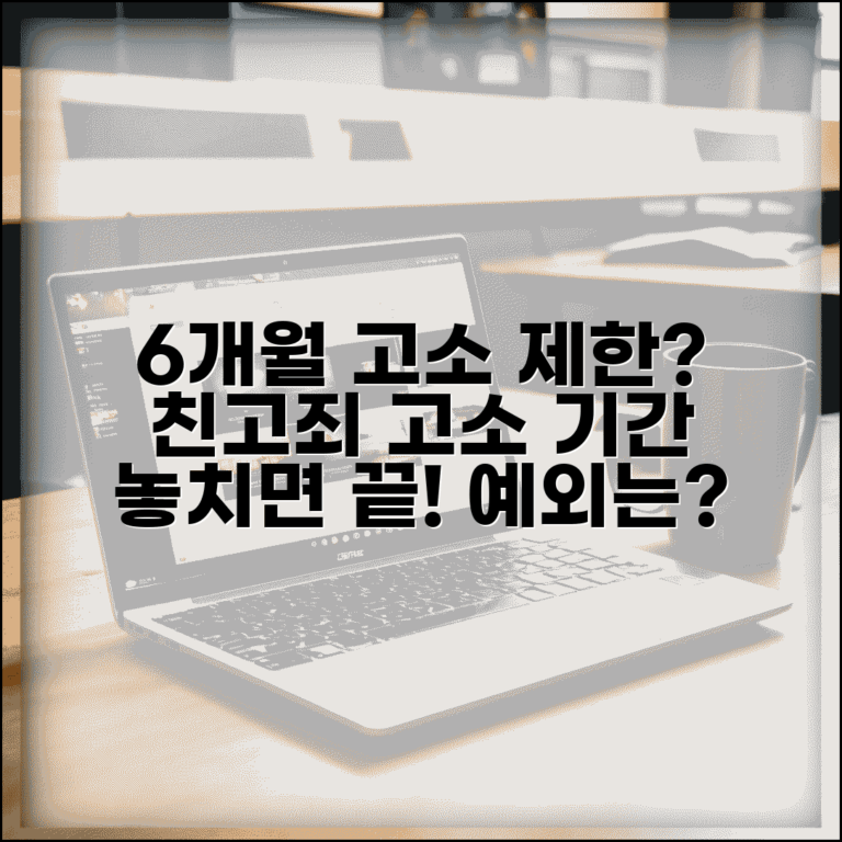 고소 기간 6개월 제한 | 친고죄 고소 기간 경과시 고소권 소멸 예외