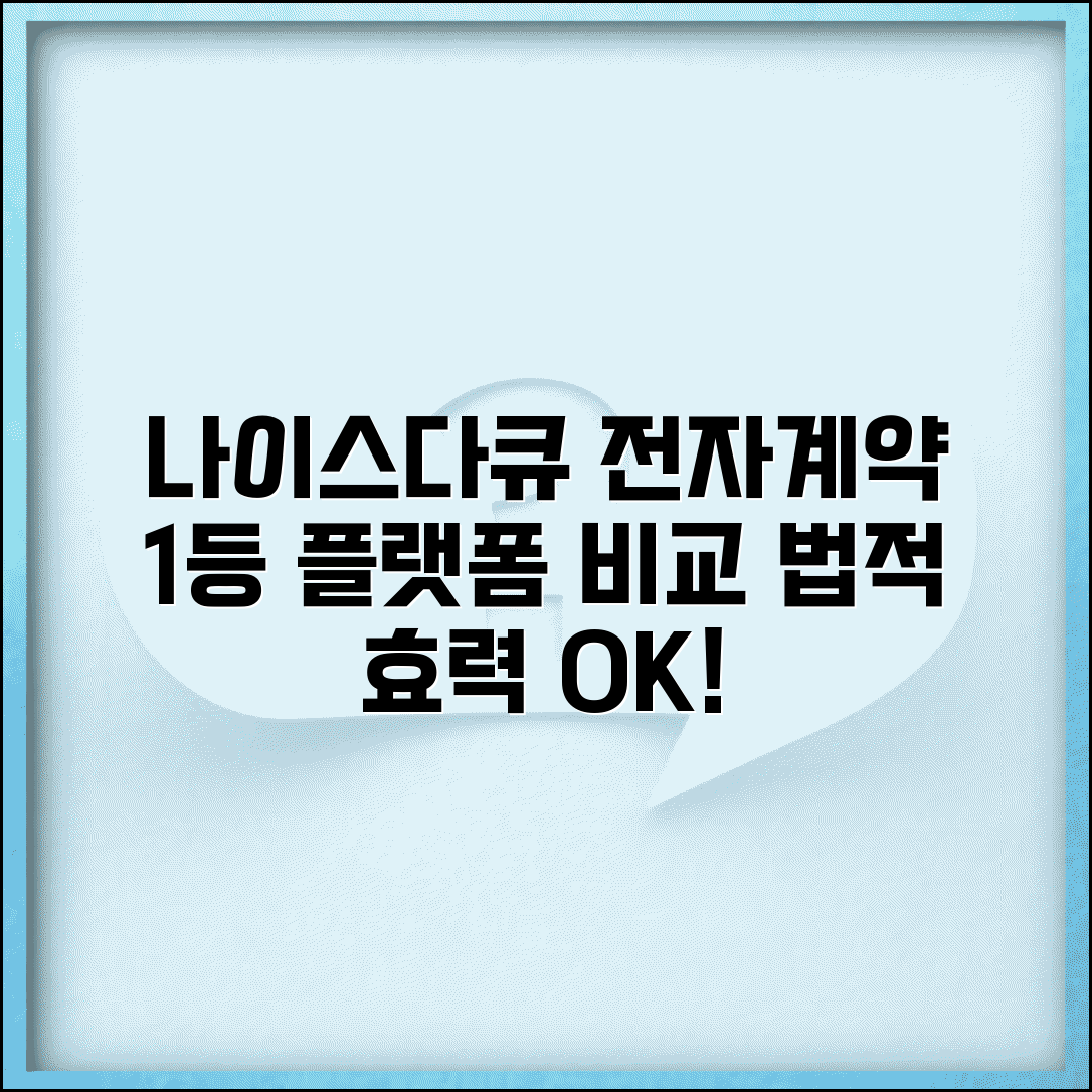 나이스다큐 전자계약 서비스 | 전자계약 플랫폼 비교 | 전자서명 법적 효력 | 디지털 계약 시스템