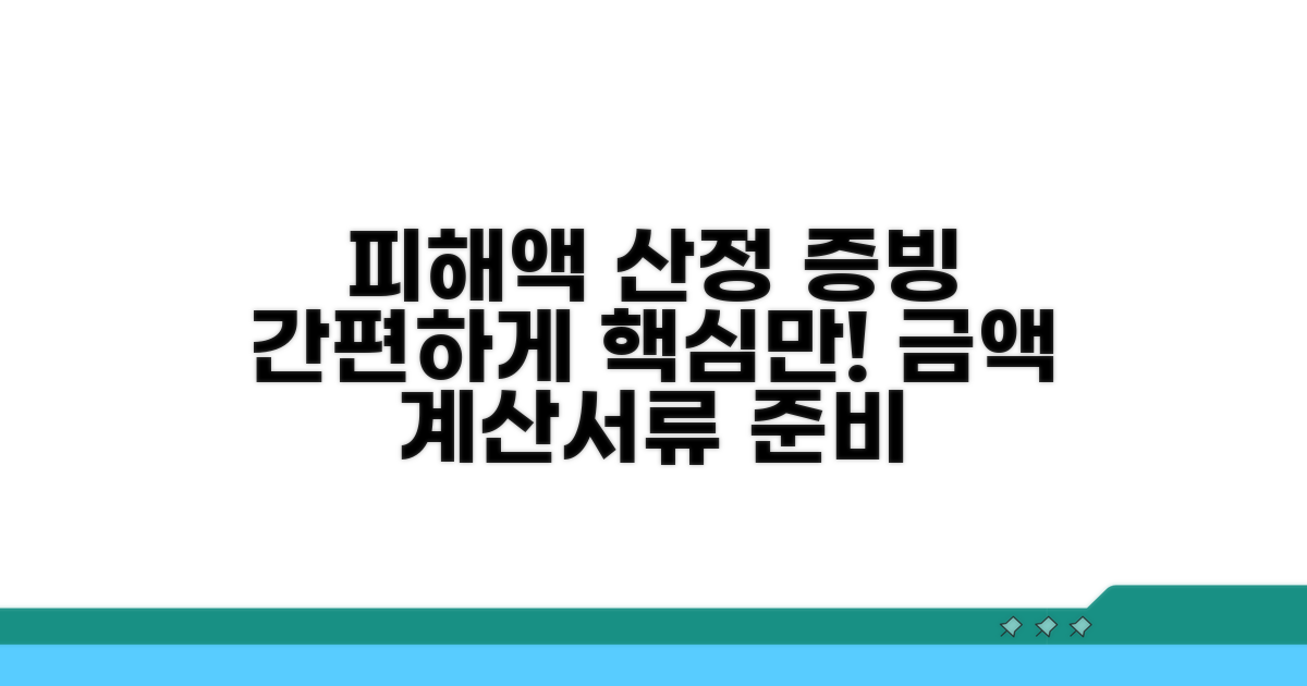 피해 금액 산정 및 증빙 서류
