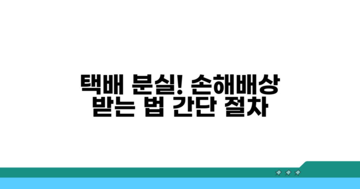 택배 분실 시 손해배상 절차