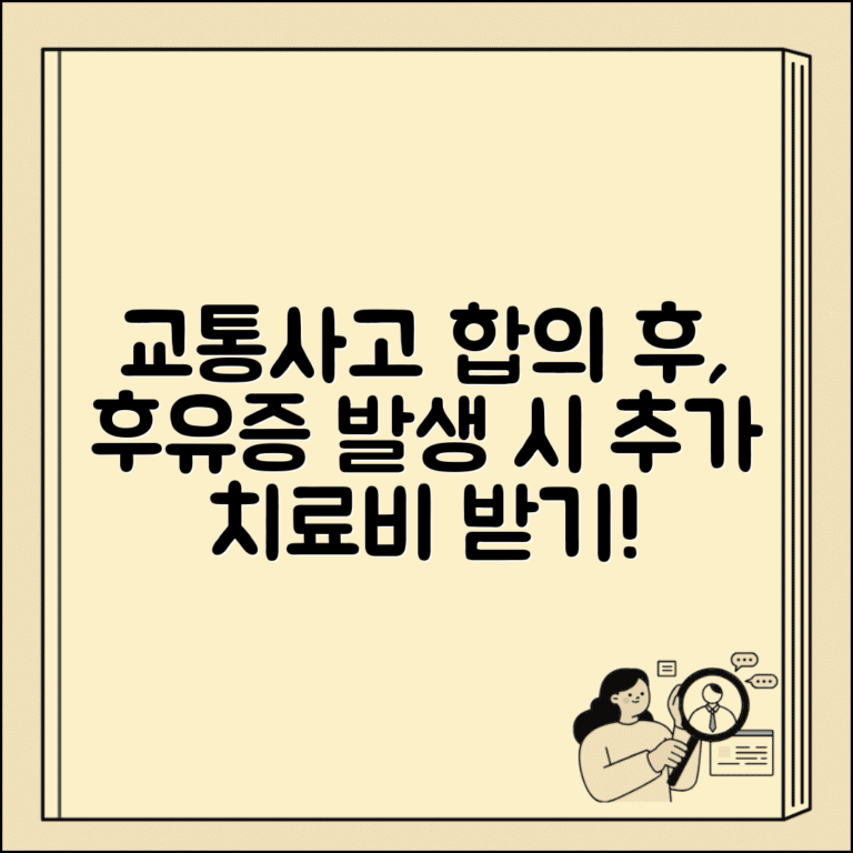 교통사고 합의 후 후유증 생기면 추가 치료비 받을 수 있나요 | 합의 후 후유증 | 추가 치료비 | 재협상