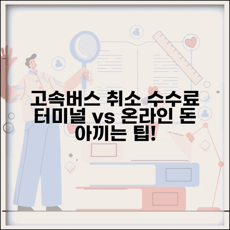고속버스 예매 취소 수수료 온라인 | 버스터미널 vs 온라인 취소시 수수료 차이점