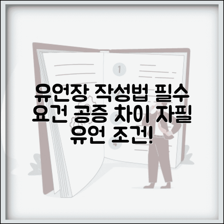 유언장 작성법 법적 요건 | 자필 유언장 작성 조건과 공증 유언장 차이점