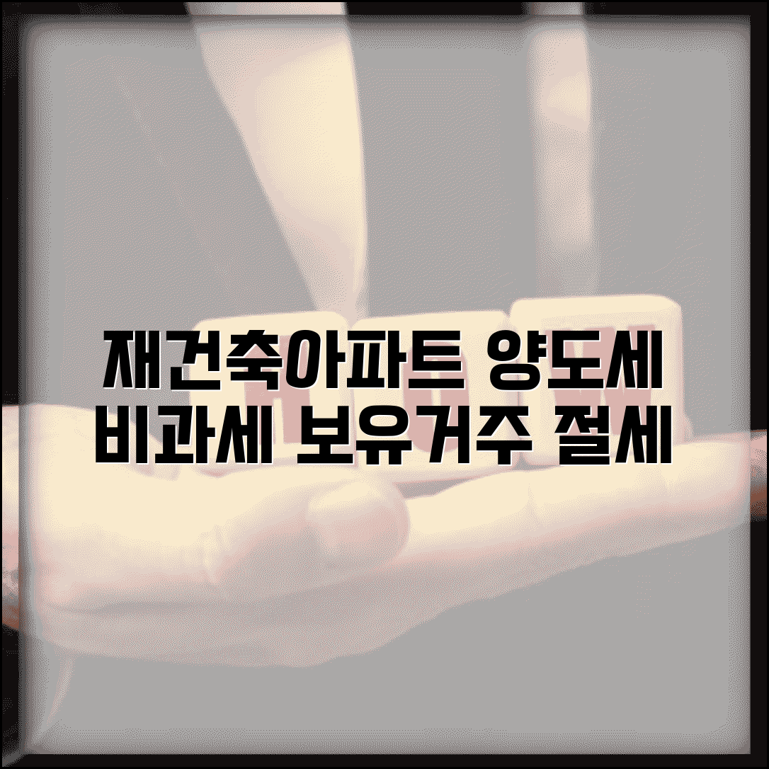 재건축아파트 보유기간 및 거주기간 | 양도세 비과세 요건과 절세법