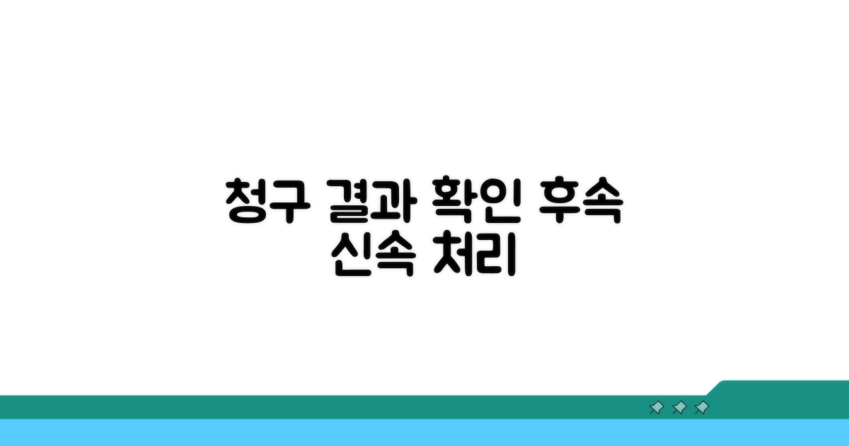 청구 결과 확인 및 후속 조치
