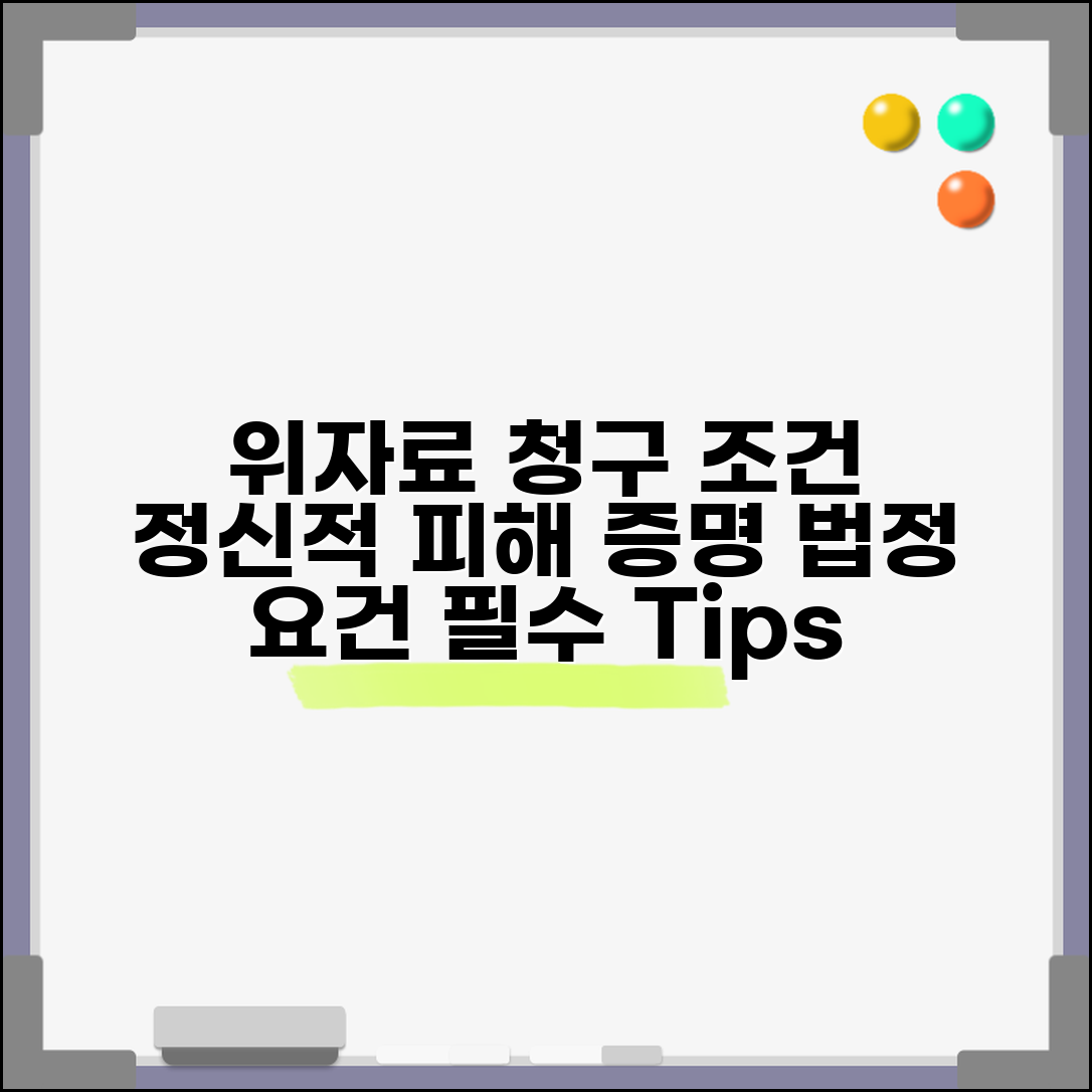 위자료 청구 조건 법정 요건 | 정신적 피해와 고의 과실 입증을 위한 필수 조건