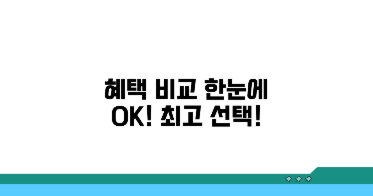 주요 혜택 한눈에 비교하기