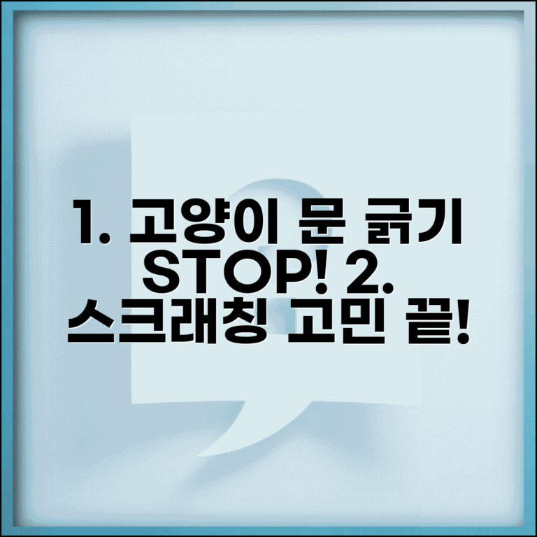 고양이가 문 긁는 행동 어떻게 막나요 | 고양이 문긁기 | 스크래칭 | 행동수정