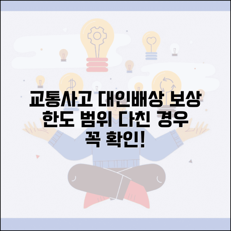 교통사고 대인배상 한도 | 사람 다치게 한 경우 대인배상보험 보장 범위