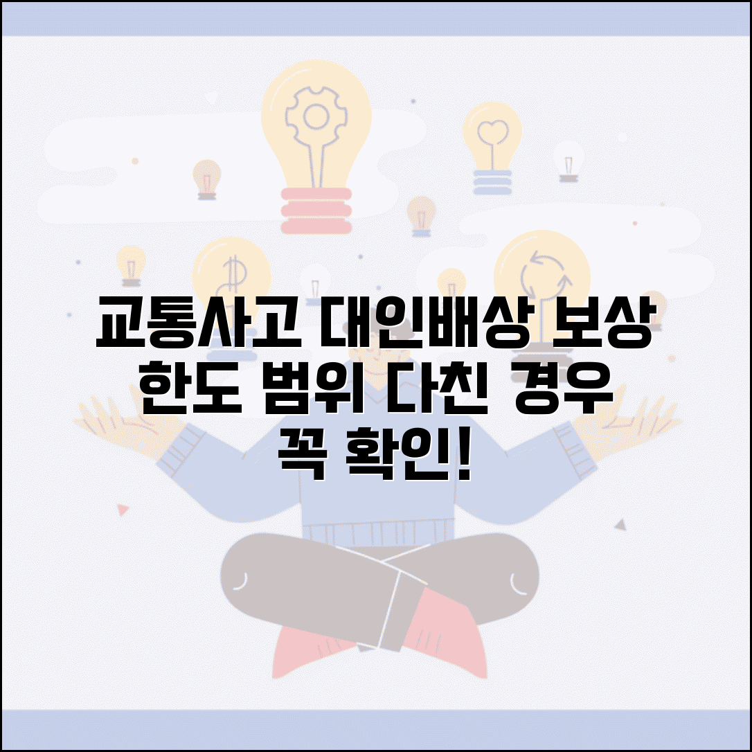 교통사고 대인배상 한도 | 사람 다치게 한 경우 대인배상보험 보장 범위