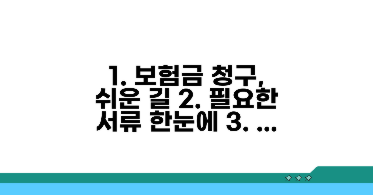 보험금 청구 절차와 필요 서류