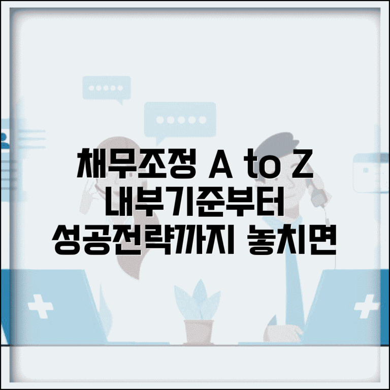 채무조정 내부기준 해설 | 금융기관 기준 | 조정률 산정 | 협상 포인트 | 성공 전략 | 활용팁