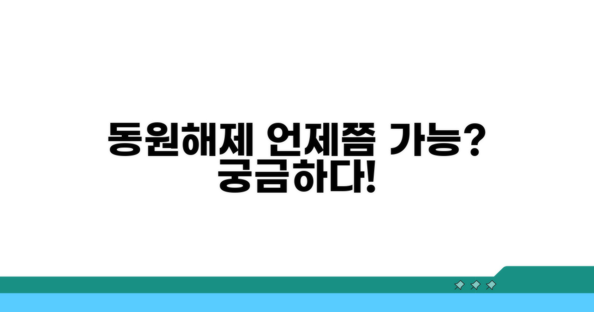 동원해제 시기, 언제쯤 가능할까?