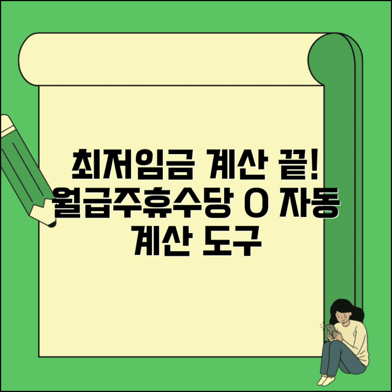 최저임금 계산기 활용법 | 시급 월급 자동 계산 | 주휴수당 포함 계산 | 급여 계산 도구