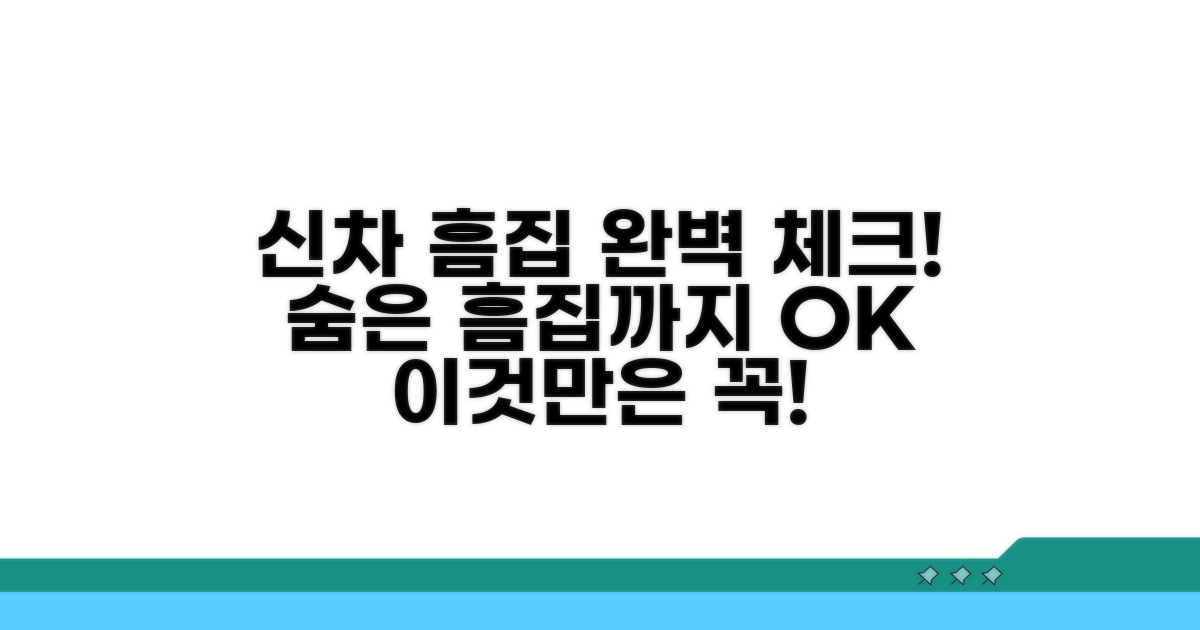 신차 외관 흠집 완벽 체크리스트