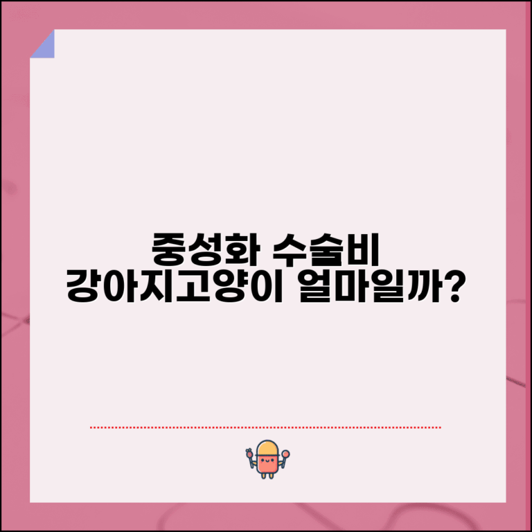 동물병원 중성화 수술비 | 강아지 고양이 중성화 수술 비용