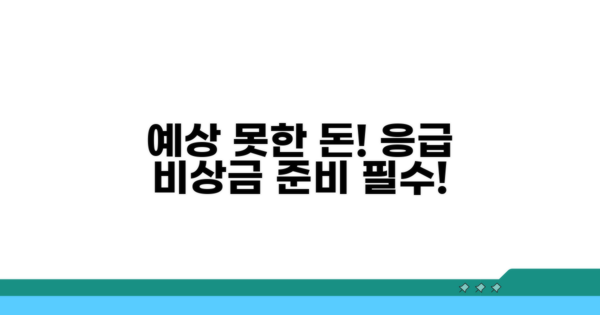 예상치 못한 비용과 응급 상황 대비