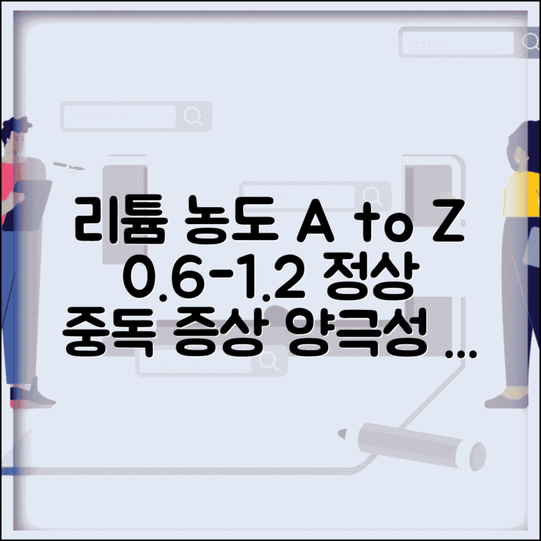 리튬 lithium 혈중농도 정상범위 완벽가이드 | 리튬 0.6-1.2 양극성장애 중독 증상