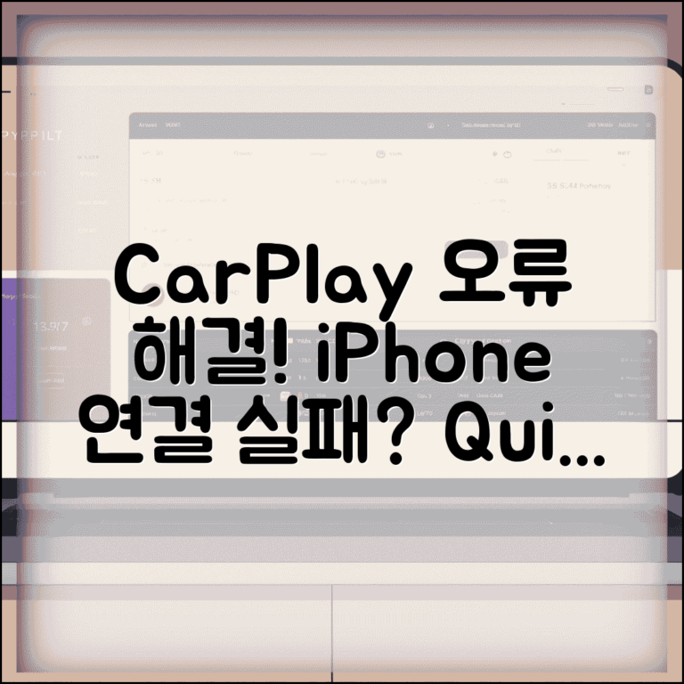 Apple CarPlay 연결 오류 해결 | 카플레이 iPhone 연결 실패